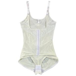 CoCo Secret Shapewear Bodysuit Ivory Lace Firm Control Open Bust Slimming - XL